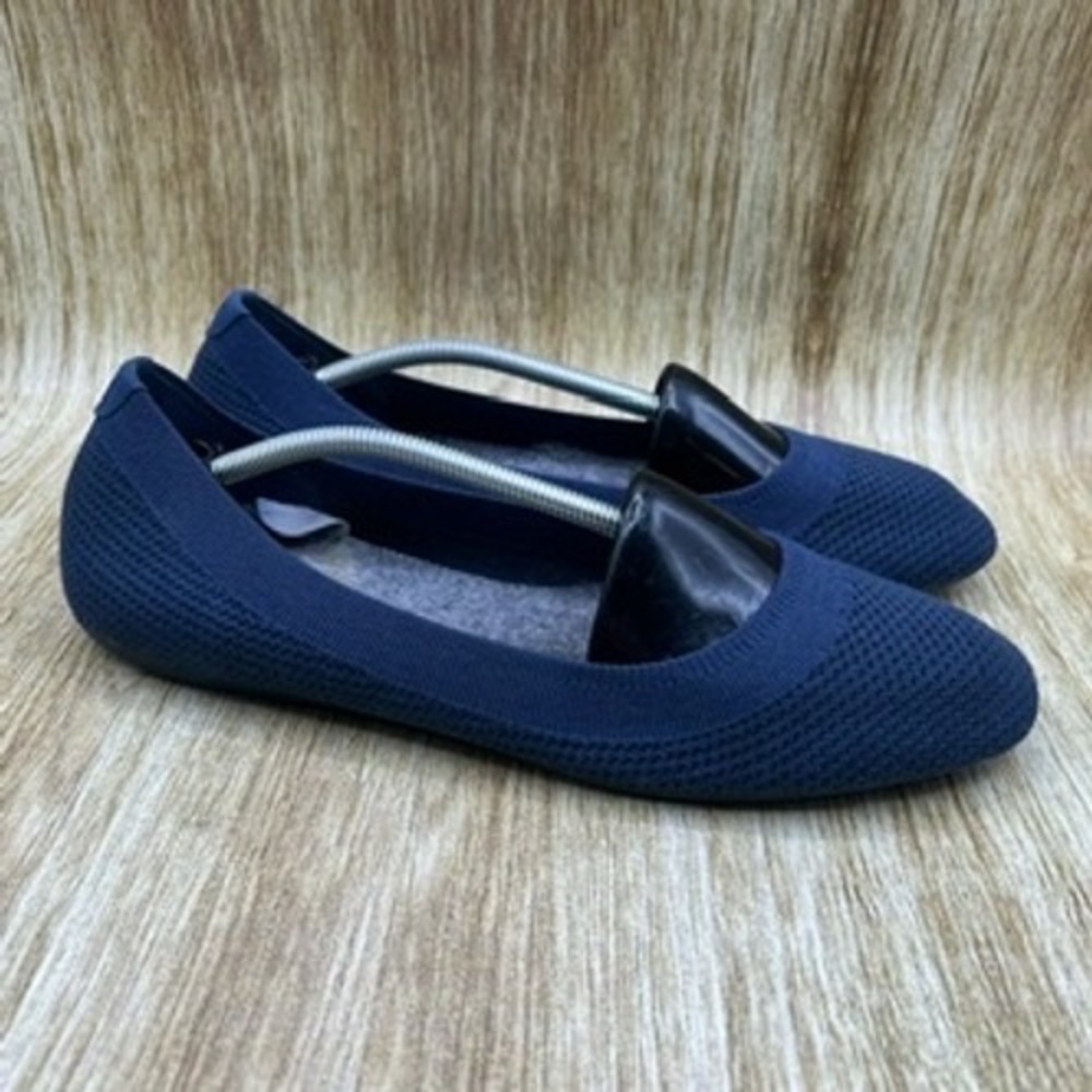 allbirds Navy Blue Knit Ballet Flats